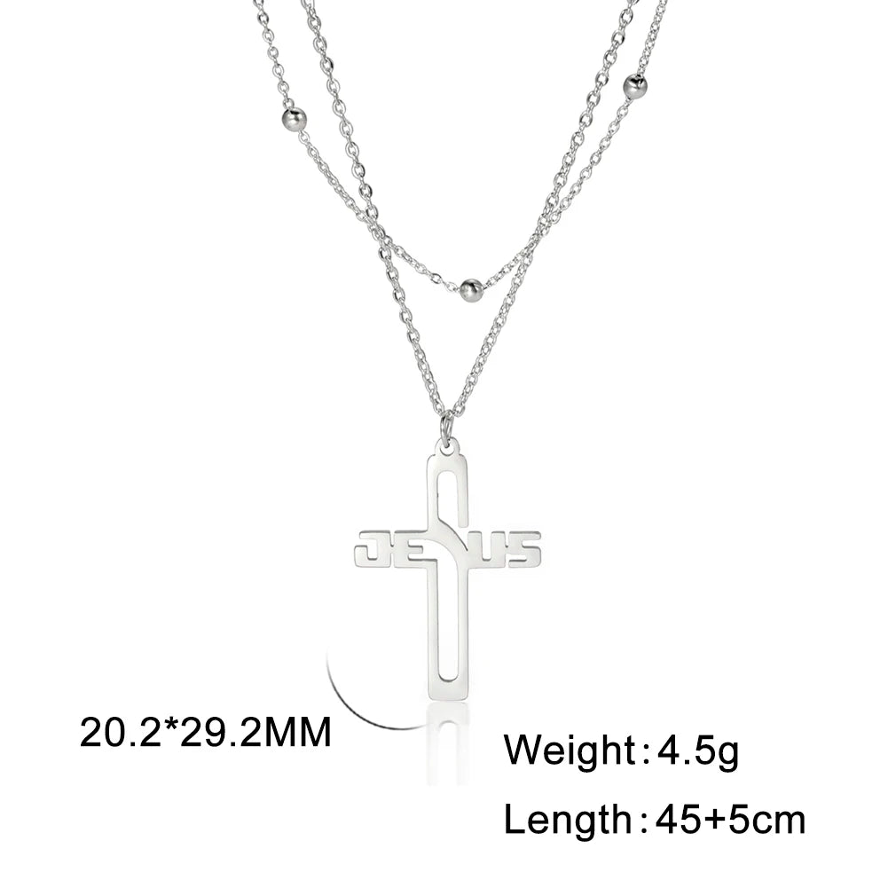 A Selection of Stainless Steel Christian  necklaces Both for Men And Women