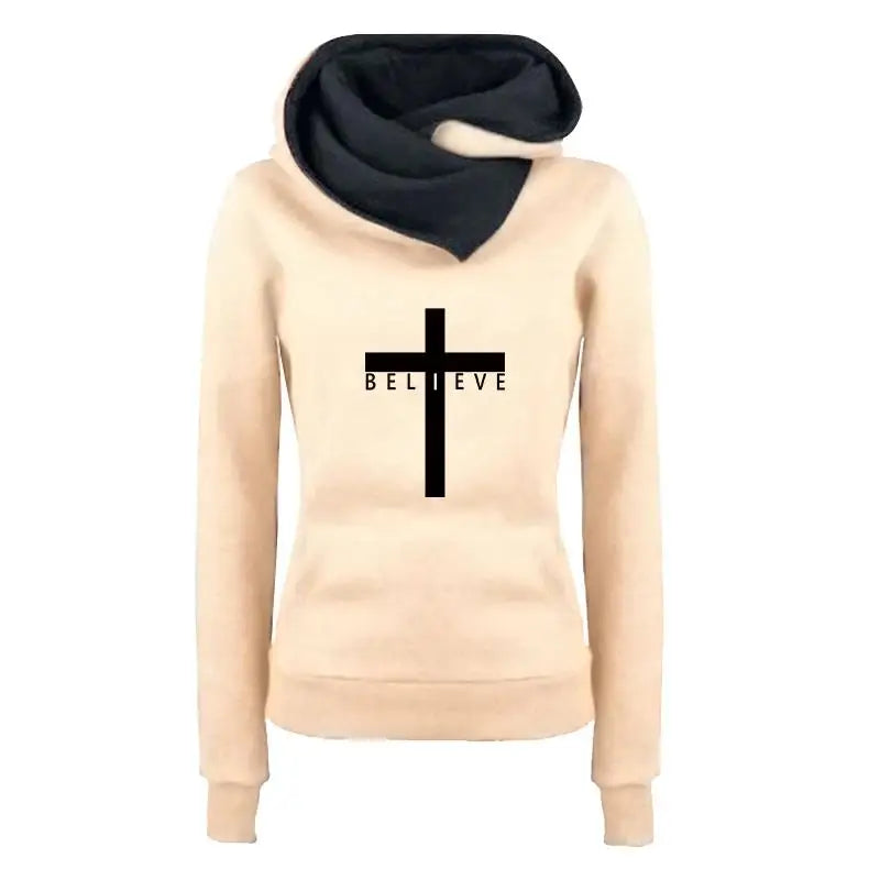 Amazing Woman's Tracksuit with a cross + believe image