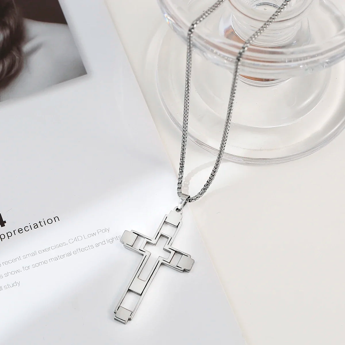 Embrace your faith with our 'JESUS' Cross Necklace For Men Women