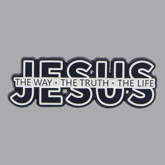 Excellent Christian Enamel Pin, JESUS Way Truth Life, Great on Backpack Badges and Clothing