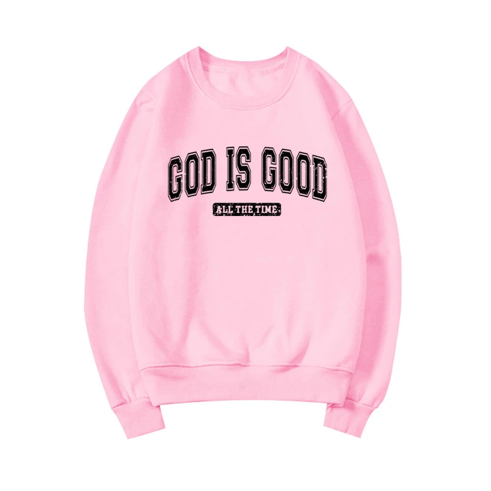 God Is Good Sweatshirt Christian Crewneck Sweatshirt Bible Verse Hoodie Religious Clothing Faith Top Women Christian Gifts