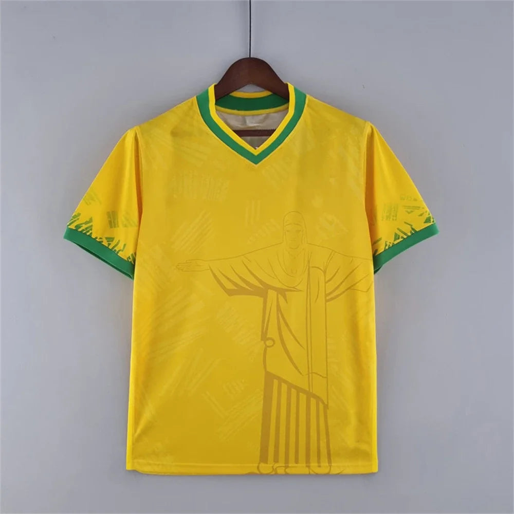 Summer Football Training Top Brazil Special Edition Jesus Black Grey Football Jersey Adult Children Outdoor Quick-drying Tshirts