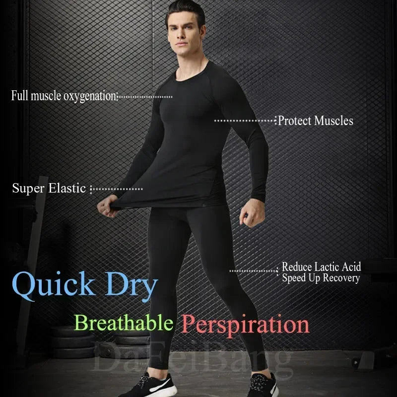 2024 Men's Quick Dry Cross Print Sportswear, Running Compression Shirt, Athletic Muscle Shirt, Gym Undershirt, Sport Tops S-3XL