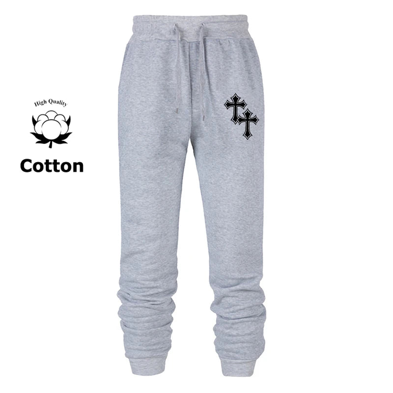 A selection of Cross Print Sweatpants for Men Christian Athletic Workout Running Joggers Trackpants Casual Comfy Cotton Blend Pants Trousers