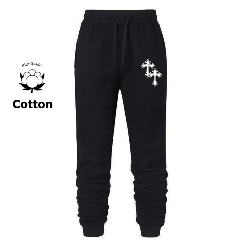 A selection of Cross Print Sweatpants for Men Christian Athletic Workout Running Joggers Trackpants Casual Comfy Cotton Blend Pants Trousers