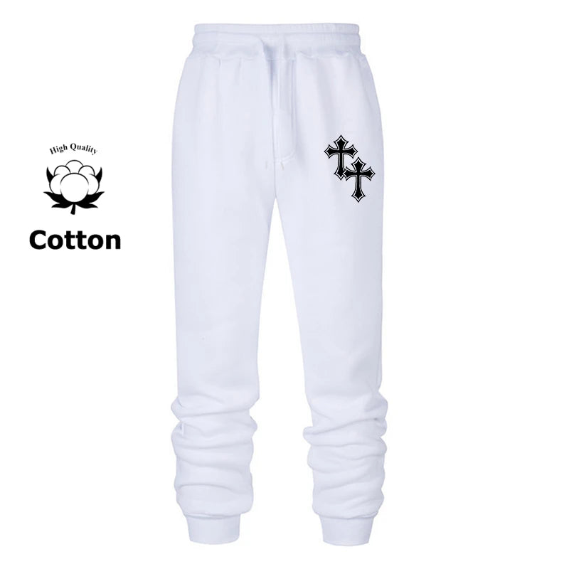 A selection of Cross Print Sweatpants for Men Christian Athletic Workout Running Joggers Trackpants Casual Comfy Cotton Blend Pants Trousers