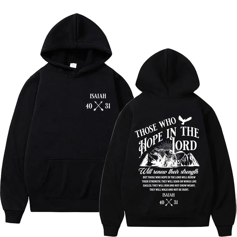 Aesthetic Christian Hoodie Streetwear Men's Jesus Letters Print Vintage Sweatshirt Unisex Fashion Casual Long Sleeve Hoodies Y2K