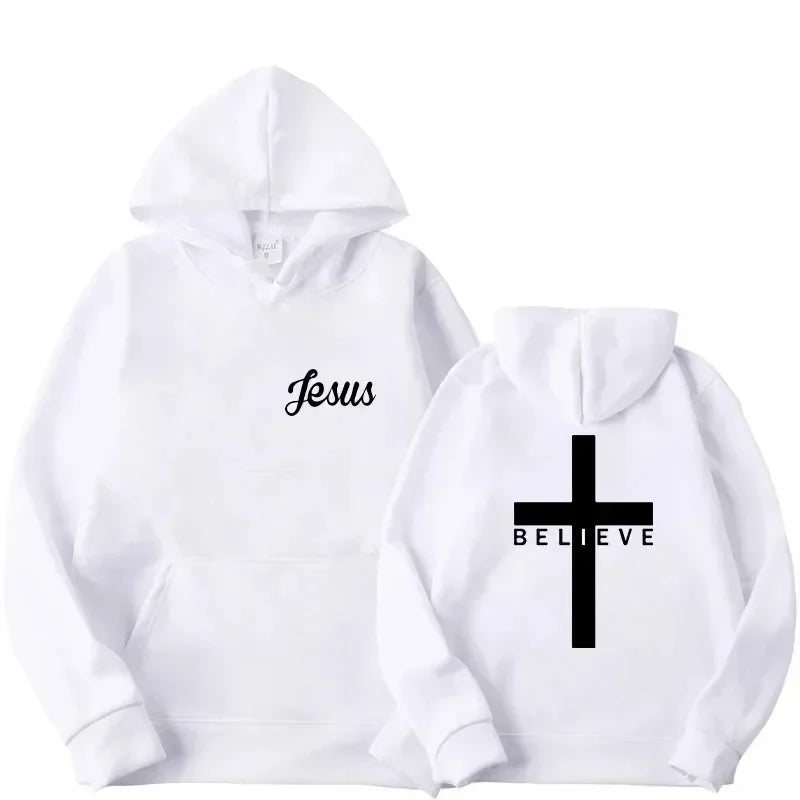 Believe-Cross-Jesus Printed Hoodie for Men and Women