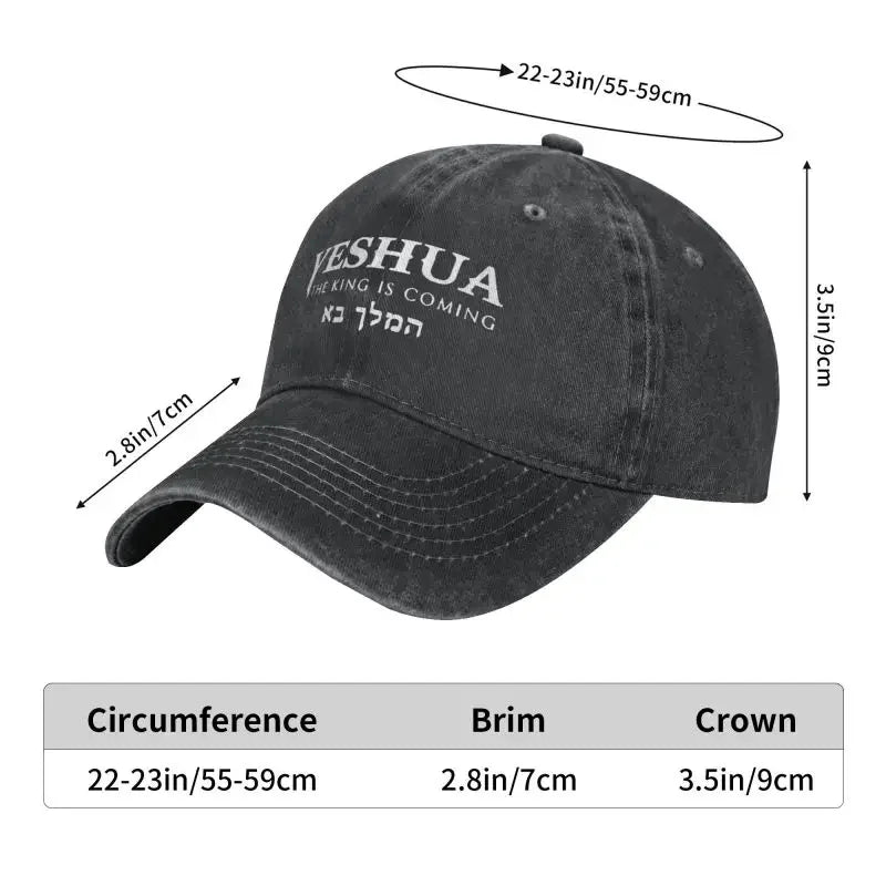 Adjustable Cotton Unisex, Yeshua Jesus Baseball Cap