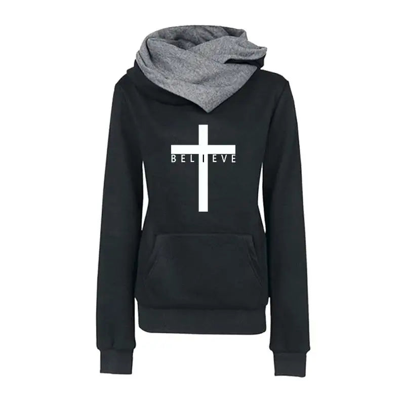 Amazing Woman's Tracksuit with a cross + believe image